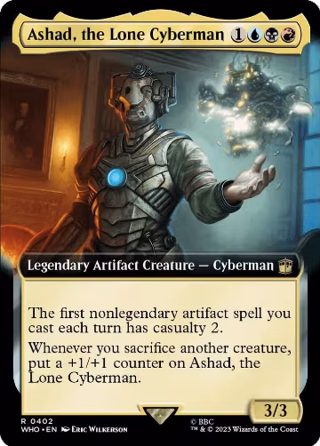 Ashad, the Lone Cyberman (Extended Art) (402), Universes Beyond: Doctor Who — Magic card price
