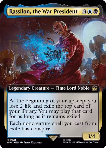Rassilon, the War President (Extended Art) (Surge Foil) (1025), Universes Beyond: Doctor Who — Magic card price