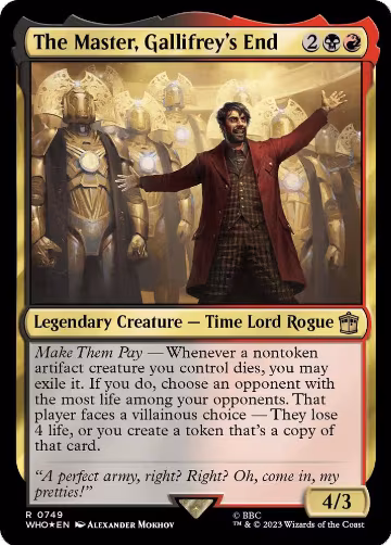 The Master, Gallifrey's End (Surge Foil) (749), Universes Beyond: Doctor Who — Magic card price