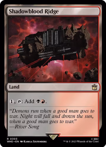 Shadowblood Ridge (303), Universes Beyond: Doctor Who — Magic card price