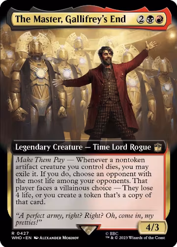The Master, Gallifrey's End (Extended Art) (427), Universes Beyond: Doctor Who — Magic card price