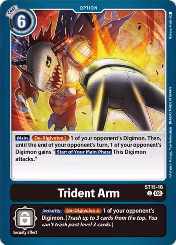 Trident Arm (ST15-16 C), Starter Deck 15: Dragon of Courage — Digimon card price