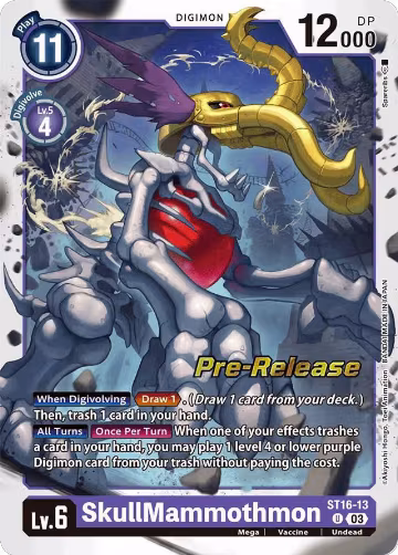 SkullMammothmon (ST16-13 U), Starter Deck 16: Wolf of Friendship Pre-Release Cards — Digimon card price