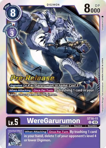 WereGarurumon (ST16-11 R) — card price