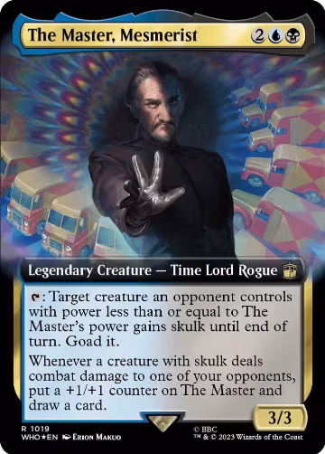 The Master, Mesmerist (Extended Art) (Surge Foil) (1019), Universes Beyond: Doctor Who — Magic card price