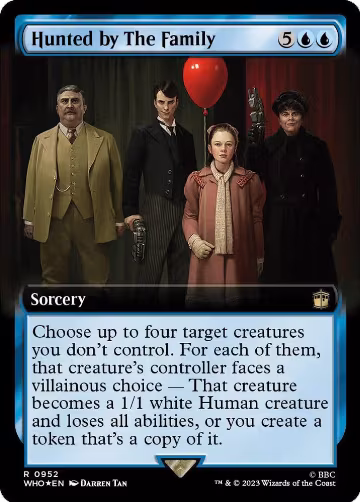 Hunted by The Family (Extended Art) (Surge Foil) (952), Universes Beyond: Doctor Who — Magic card price