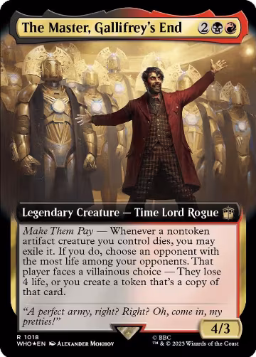The Master, Gallifrey's End (Extended Art) (Surge Foil) (1018), Universes Beyond: Doctor Who — Magic card price