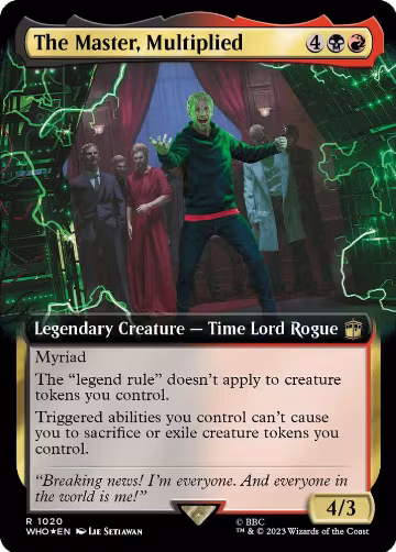 The Master, Multiplied (Extended Art) (Surge Foil) (1020), Universes Beyond: Doctor Who — Magic card price