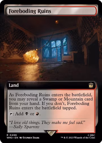 Foreboding Ruins (Extended Art) (496), Universes Beyond: Doctor Who — Magic card price
