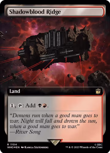 Shadowblood Ridge (Extended Art) (Surge Foil) (1104), Universes Beyond: Doctor Who — Magic card price