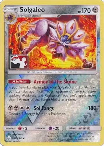 Solgaleo (142/236), League & Championship Cards — Pokémon card price