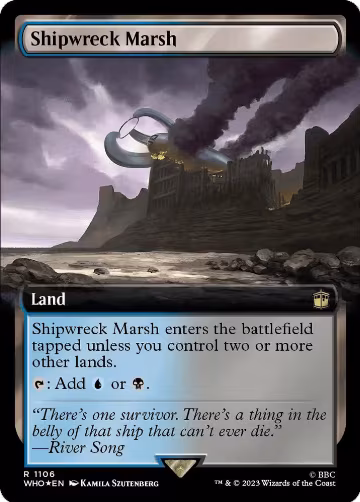 Shipwreck Marsh (Extended Art) (Surge Foil) (1106), Universes Beyond: Doctor Who — Magic card price