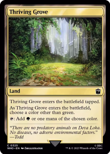 Thriving Grove (325), Universes Beyond: Doctor Who — Magic card price