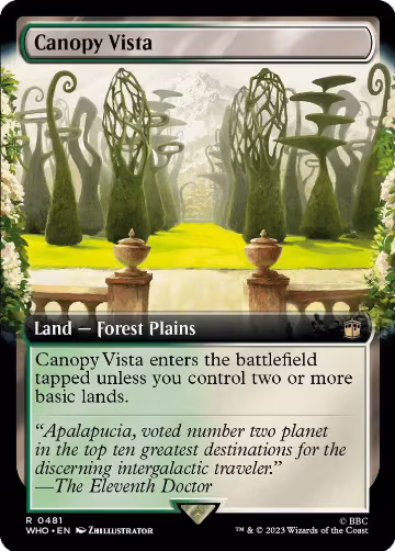 Canopy Vista (Extended Art) (481), Universes Beyond: Doctor Who — Magic card price
