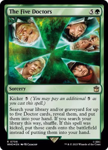 The Five Doctors (Surge Foil) (706), Universes Beyond: Doctor Who — Magic card price