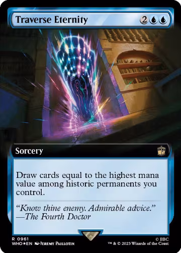 Traverse Eternity (Extended Art) (Surge Foil) (961), Universes Beyond: Doctor Who — Magic card price
