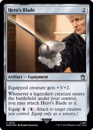Hero's Blade (Surge Foil) (832), Universes Beyond: Doctor Who — Magic card price