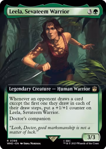 Leela, Sevateem Warrior (Extended Art) (398), Universes Beyond: Doctor Who — Magic card price