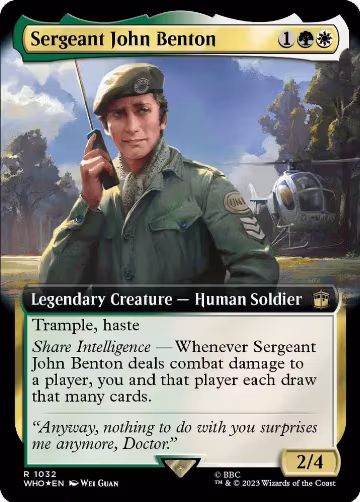 Sergeant John Benton (Extended Art) (Surge Foil) (1032), Universes Beyond: Doctor Who — Magic card price