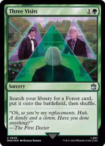 Three Visits (Surge Foil) (826), Universes Beyond: Doctor Who — Magic card price