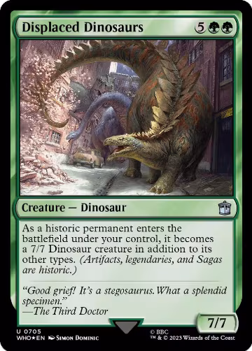 Displaced Dinosaurs (Surge Foil) (705), Universes Beyond: Doctor Who — Magic card price