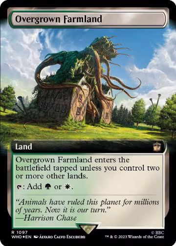Overgrown Farmland (Extended Art) (Surge Foil) (1097), Universes Beyond: Doctor Who — Magic card price