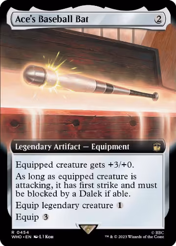Ace's Baseball Bat (Extended Art) (454), Universes Beyond: Doctor Who — Magic card price