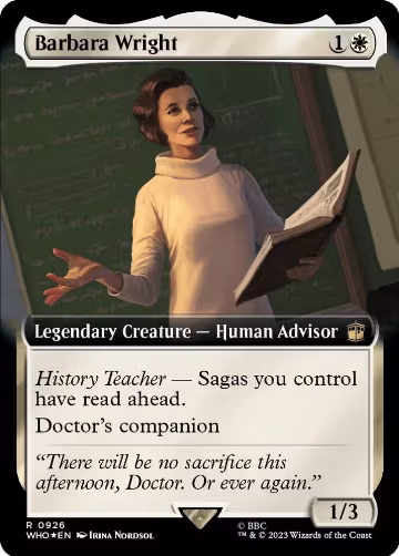 Barbara Wright (Extended Art) (Surge Foil) (926), Universes Beyond: Doctor Who — Magic card price