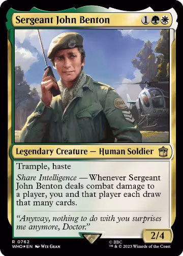 Sergeant John Benton (Surge Foil) (762), Universes Beyond: Doctor Who — Magic card price