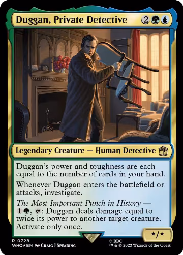 Duggan, Private Detective (Surge Foil) (728), Universes Beyond: Doctor Who — Magic card price