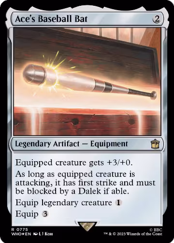 Ace's Baseball Bat (Surge Foil) (775), Universes Beyond: Doctor Who — Magic card price
