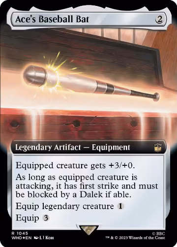 Ace's Baseball Bat (Extended Art) (Surge Foil) (1045), Universes Beyond: Doctor Who — Magic card price