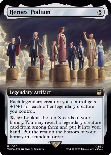 Heroes' Podium (Extended Art) (Surge Foil) (1070), Universes Beyond: Doctor Who — Magic card price