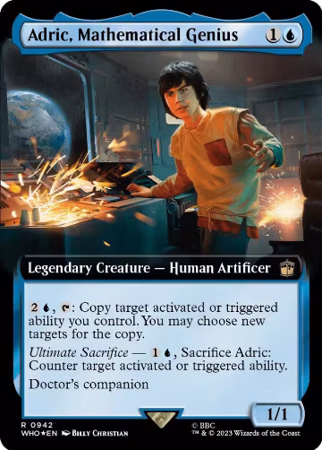 Adric, Mathematical Genius (Extended Art) (Surge Foil) (942), Universes Beyond: Doctor Who — Magic card price