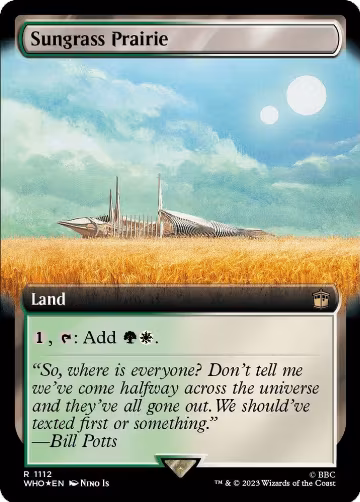 Sungrass Prairie (Extended Art) (Surge Foil) (1112), Universes Beyond: Doctor Who — Magic card price