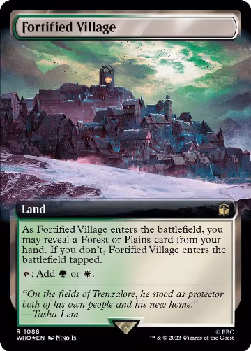 Fortified Village (Extended Art) (Surge Foil) (1088), Universes Beyond: Doctor Who — Magic card price