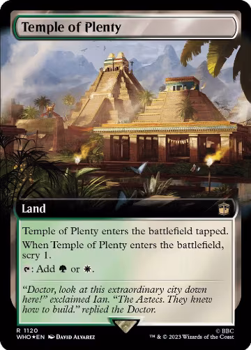 Temple of Plenty (Extended Art) (Surge Foil) (1120), Universes Beyond: Doctor Who — Magic card price