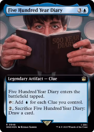 Five Hundred Year Diary (Extended Art) (Surge Foil) (948), Universes Beyond: Doctor Who — Magic card price