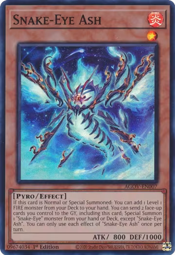 Snake-Eye Ash (AGOV-EN007), Age of Overlord — Yu-Gi-Oh! card price