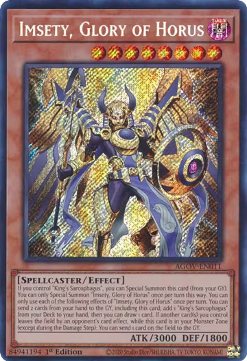 Imsety, Glory of Horus (AGOV-EN011), Age of Overlord — Yu-Gi-Oh! card price