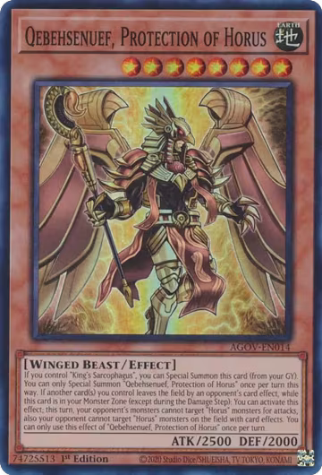 Qebehsenuef, Protection of Horus (AGOV-EN014), Age of Overlord — Yu-Gi-Oh! card price