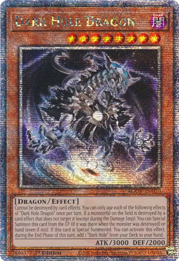 Dark Hole Dragon (Quarter Century Secret Rare) (AGOV-EN020), Age of Overlord — Yu-Gi-Oh! card price