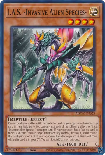 I.A.S. -Invasive Alien Species- (AGOV-EN023), Age of Overlord — Yu-Gi-Oh! card price