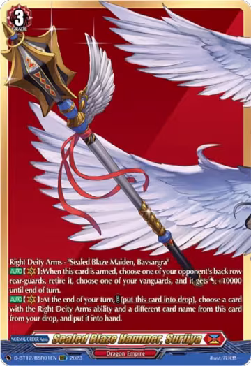 Sealed Blaze Hammer, Suriiya (BSR) (D-BT12/BSR01EN), D-BT12: Evenfall Onslaught — Vanguard card price