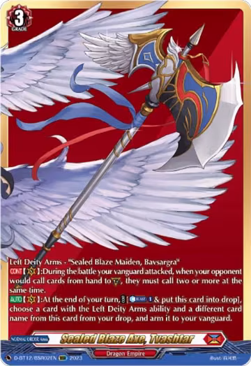 Sealed Blaze Axe, Tvashtar (BSR) (D-BT12/BSR02EN), D-BT12: Evenfall Onslaught — Vanguard card price