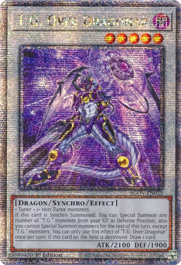 T.G. Over Dragonar (Quarter Century Secret Rare) (AGOV-EN035), Age of Overlord — Yu-Gi-Oh! card price