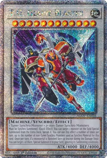 T.G. Glaive Blaster (Quarter Century Secret Rare) (AGOV-EN036), Age of Overlord — Yu-Gi-Oh! card price