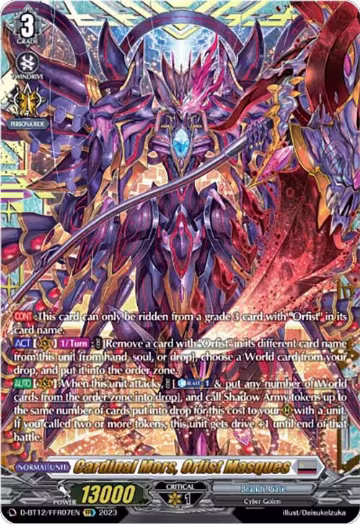 Cardinal Mors, Orfist Masques (FFR) (D-BT12/FFR07EN), D-BT12: Evenfall Onslaught — Vanguard card price