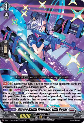 Aurora Battle Princess, Lifle Royar (D-BT12/026EN), D-BT12: Evenfall Onslaught — Vanguard card price