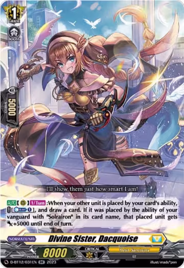 Divine Sister, Dacquoise (D-BT12/031EN), D-BT12: Evenfall Onslaught — Vanguard card price